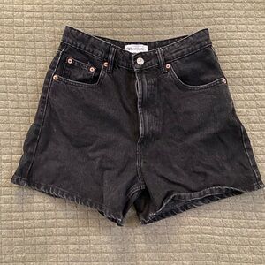 Zara black denim short